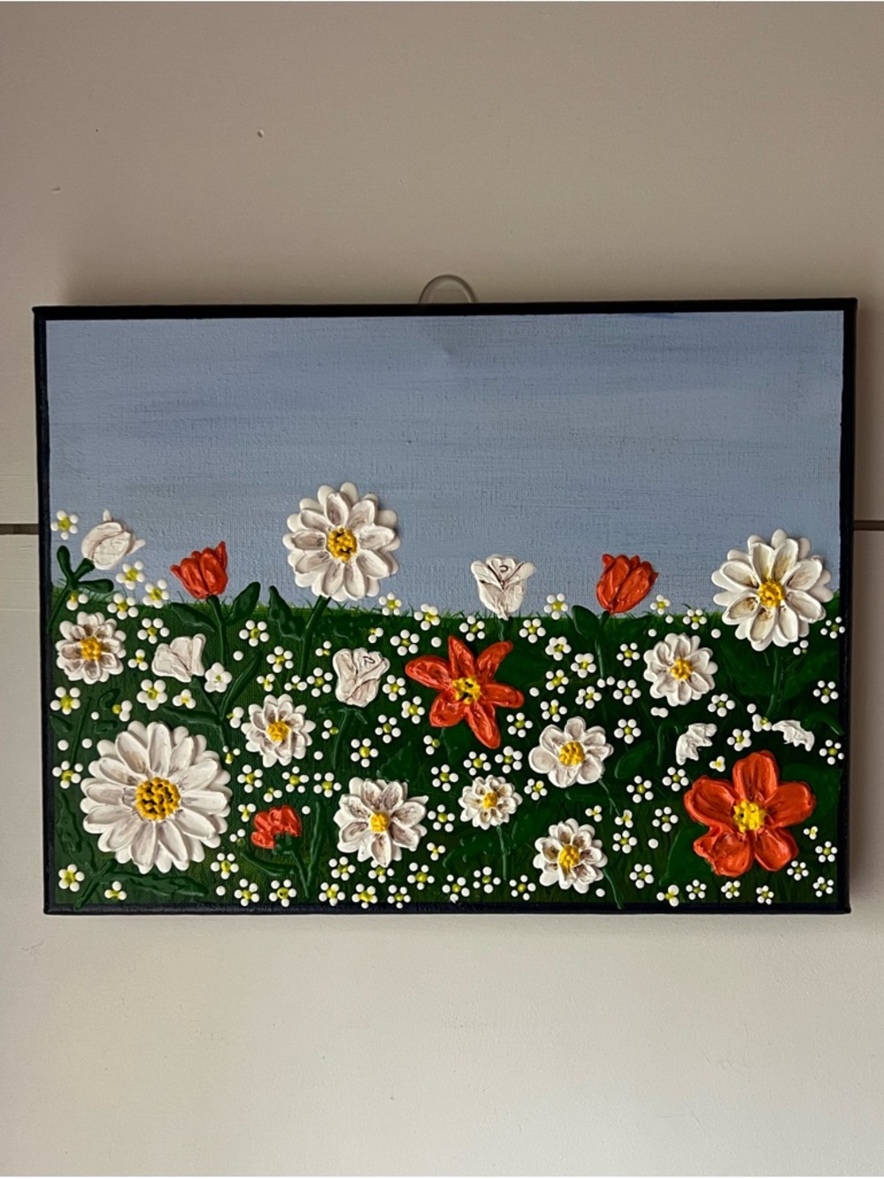 Wildflower Meadow Acrylic Painting (8x10 Canvas)